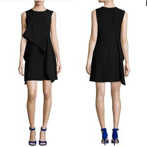 DIANE von FURSTENBERG Ruffle-Front Sleeveless Crepe Mini Dress Size 4 DVF